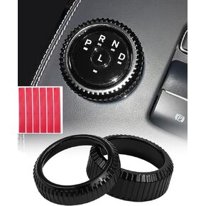 Upgrade Volume/Gear Shift Switch Control Knob Trim Metal Button Covers Fit for Mustang Mach-E 2021 2022, Zinc Alloy Black