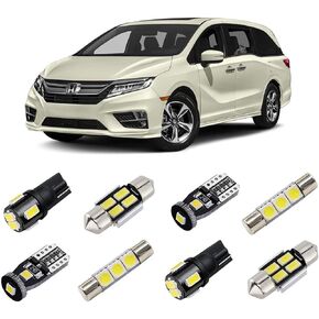 White Interior LED Lights Kit for Honda Odyssey 2018 2019 2020 2021 2022 Super Bright 6000K Interior LED Light Bulbs Package + Install Tool