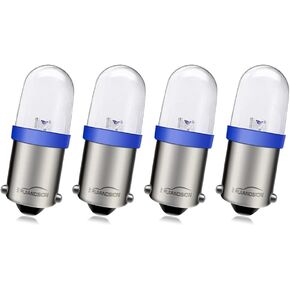 Ruiandsion BA9S LED Bulb 120V AC/DC LED Miniature Bayonet 9mm BA9s Base LED Replacement Bulb for Indicator Pilot Light,White (Pack of 4)