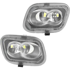 X AUTOHAUX Rear View Mirror Light for Ford F-150 F-250 F-350 F-450 Super Duty FL3Z13B374B FL3Z-13B374B 12V Waterproof Clear Lens White Side Puddle LED Lamp Lights Assembly ABS Black 2pcs