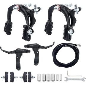Bike Caliper Brake Set Front and Rear Bike Brake Lever with Cables Bike Brake Pads Aluminum Alloy Brake Lever for Road Bike Hybrid Bike Cruiser Bike in Kuwait