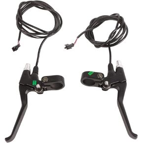 Brake Lever Set, 1 Pair Durable 2 Wires Left&Right E-Bike Bicycle Electric Brake Lever Replacement Parts