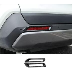 ERIDANUS Auto Accessories Fit for RAV4 2023 2022 2021 2020 2019 Rear Fog Light Lamp Cover Trims (Black Carbon Fiber Style) ABS 2 PC