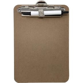 Trade Quest Mini Clipboard 5'' x 7'' Pen Holder Clip (Pen Included) (Pack of 12)