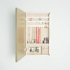 Hives and Honey Jamie Jewelry Storage Mirror Frame, Silver
