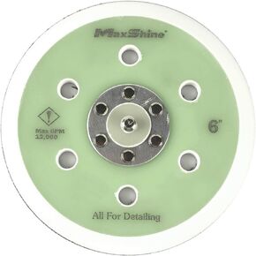 Maxshine 6" Hook and Loop Dual Action Backing Plate – For Polishers with 5/16" diameter thread including High-Speed 6500 RPM M8S V2, Support up to 10000 OPM
