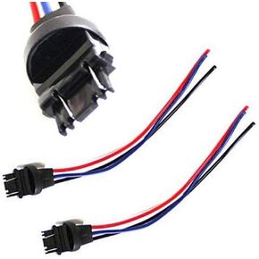 iJDMTOY 3156/3157 Male Adapter Wiring Harness Compatible with Car Motorcycle Front/Rear Lamp Turn Signal Lights Retrofit