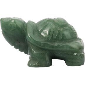 mookaitedecor Crystal Turtle Statue Sculpture Stone Healing Reiki Pocket Gemstone Figurines 1.5 Inch