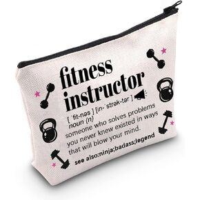 TSOTMO Fitness Instructor Gift Fitness Workout Zipper Makeup Toiletry Bags For Fitness Coach Bodybuilder Gift Fitness Lovers Gift Fitness Trainer Appreciation Gift (Fitness Instructor)