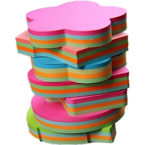 Funny live 6 Pads Creative Sticky Notes 3x3 Self-Stick Notes for Home, Office,100 Sheets/Pad, Butterflie', Clothe', Heart', Leaves', Apple', Strawberry', Bear', Plum Flower',etc. Shapes Random