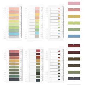 EOOUT 2000pcs Annotation Tabs, Morandi Colored Sticky Tabs, Writable and Repositionable Page Markers for Binders