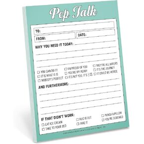 Knock Knock Pep Talk Nifty Note, Checklist Memo Pad, 4 x 5.25-inches