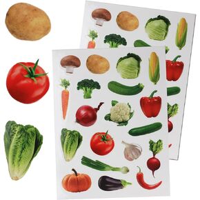 Fruits Stickers for Arts and Crafts. Permanent Adhesive Food Sticker Labels for Teachers Classroom Learning - 190 Pack