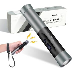 Electronic Whistle with Flashlight, Handheld Whistle for Coaches, Referees, Teachers Rechargeable Adjustable 3 Tones High Volume, Ideal for Sports, Emergencies, and Gathering Attention