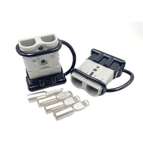 2Pcs 120A Battery Trailer Charge Plug Quick Connector Kit Connect Disconnect Winch Electrical Power Cable