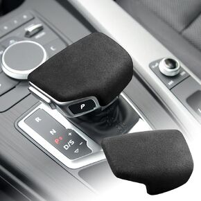 alcantarn Style Car Center Gear Shift Head Cover Trim for Audi A4 S4 A5 S5 2017-2022 Q5 SQ5 2018-2022 RS5 2019-2022 Q7 2016-2022 Auto Accessories (Black)