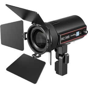 مصباح فيديو SMALLRIG RC 30B COB، زاوية شعاع 15 درجة -60 درجة قابلة للتعديل، ضوء فيديو ثنائي اللون 30 وات CCT 2700K-6500K، 10900 lux@1m، CRI 96+، TLCI 96+، ضوء إخراج مستمر للبث المباشر على الطاولة - 4279
