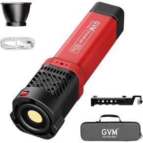 GVM PD60B 60W Studio Lights for COB Photography Lighting, Portable Led Video Light for Photographers in The Shape of Handheld Flashlight, Spotlight for APP Control, 2700-6800K, 49300LUX/0.5M