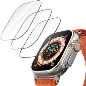 JETech Screen Protector for Apple Watch Ultra 2/1 49mm, Full Coverage Tempered Glass, HD Clear, 3 Pack