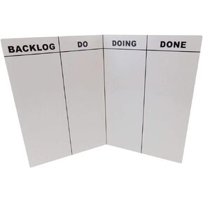 Scrum on The Go Board 12" X 18" Board, Folds to 9" x 12" with 15 Pack Dry Erase Magnets Used and Designed by Navy Seals