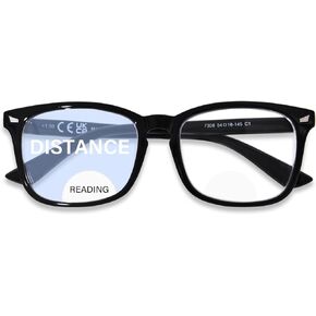 OPTOFENDY Bifocal Reading Glasses for Women Men, No Line Blue Light Blocking Computer Readers with Anti Glare/Eyestrain