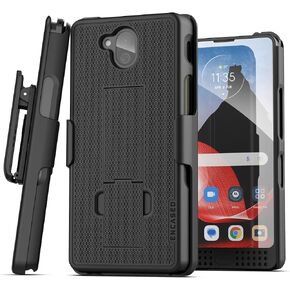 DuraClip for Sonim XP10 Belt Case with Holster Clip and Kickstand - Black