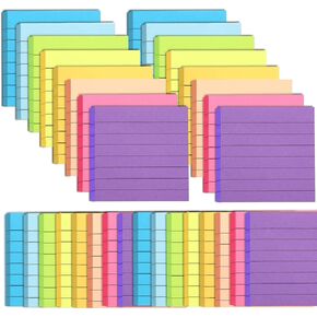 32 Pack Lined Sticky Notes 3x3, Lined Sticky Notes Bright Ruled Post Stickies Sticky Notes Self Adhesive Memo Papers with Lines for Office, Home, School, Meeting (LJ010)