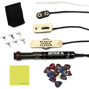 LR Baggs Anthem SL Acoustic Guitar Pickup Bundle w/ 12x Fender Picks and Liquid Audio Polishing Cloth