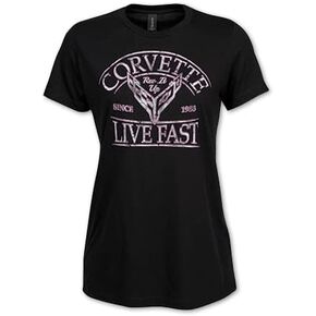 SR1 Performance Live Fast Ladies T-Shirt for C8 Corvette