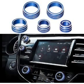 TOMALL Aluminum Engine Start Stop Push Button Cover Trim Compatible with Toyota Camry 2018 2019 2020 Car Keyless Engine Ignition Start Button Cap Surrounding Trim Ring Decoration (Red)