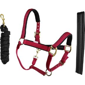 Nylon Horse Neoprene Padded Halter Brass Hardware Horse Tack Equine606173