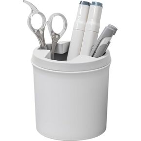 carrotez Round Pen Holder for Desk, Pencil Holder for Desk, Pen Cup, Pencil Cup - Grey