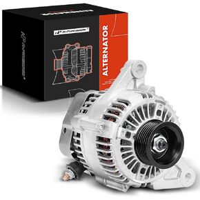 A-Premium Alternator Compatible with Jeep Wrangler 2001 2002 2003 2004 2005 2006 4.0L, TJ 2001-2006 2.4L 4.0L, 12V 117A Clockwise 6-Groove Pulley, Replace# 121000-3810, 56041565AB