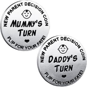 New Parents Gift for New Mom Daddy Decison Coin for Women Men Pregnancy Funny Decision Coin New Baby Birthday