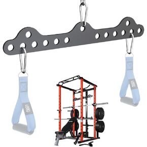 LAT Pulldown Attachments, Double to Single D Handle Adaptor Plate for Neutral Grip LAT Pull Down Bar, Exercise Machine Attachments for Cable Crossover Machine for Squat Rack Home Gym