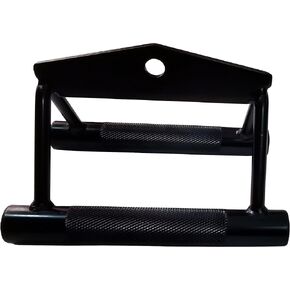 qibylift LAT Pull Down Bar,V-Shaped Rotating Straight Press Down Bar,Tricep Rope,Strength Training Double D Row Handle Cable Attachment for Weight Workout,Cable Machine Accessories (Black)