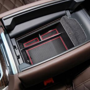 صينية تنظيم وحدة التحكم المركزية TACOBRO متوافقة مع ملحقات BMW X5 G05/ X6 G06/ X7 G07، X5 G05/ X7 G07 2019-2024، X6 G06 2020-2024 صندوق قفازات مسند الذراع للتخزين الثانوي، أسود