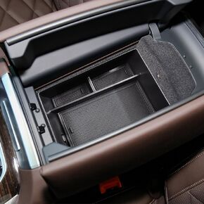 TACOBRO Center Console Organizer Tray Compatible with BMW X5 G05/ X6 G06/ X7 G07 Accessories, X5 G05/ X7 G07 2019-2024 2025, X6 G06 2020-2024 2025 Secondary Storage Armrest Glove Box, Black