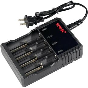 4 Slot Battery Charger Four-Slot Universal Charger Charging for 3.7v Lithium Rechargeable Batteries Compatible 18650 26650 14500 16340 RCR123A 10440 17670 18490 17500 17335 Lithium Battery