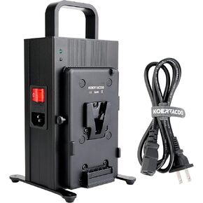 16.8V/3A Dual Channel V-Mount/V-Lock Battery Fast Charger, Compatible with All V-Mount Batteries and V-Mount Brick On The Market.