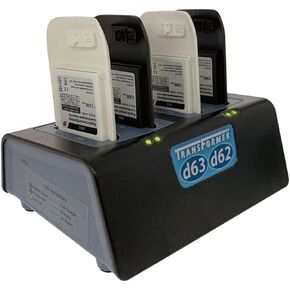 Transformer 4-Bay Battery Charger for Ascom d63 and i63 Batteries. Also fit d62/i62 Models! Power Supply Included