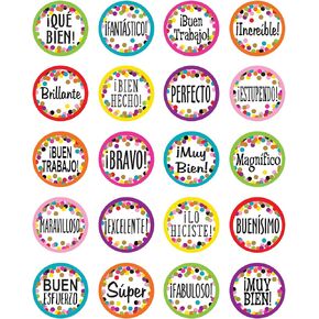 Teacher Created Resources Confetti Spanish Stickers