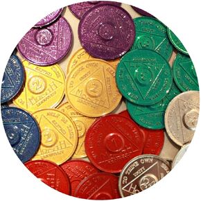 30 AA Tokens Medallions Chips Sobriety Bulk Lot Aluminum - 5 Each 1 2 3 6 9 Month & 24 Hour WEN Hours Alcoholics Anonymous