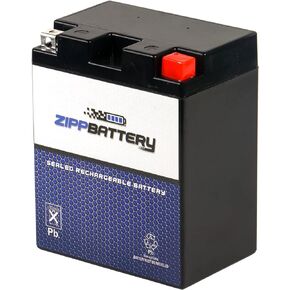 Zipp Battery YTX14AHL-BS Maintenance Free Replacement Battery for ATV, Motorcycle, Personal Watercraft, Scooter, and Snowmobile: 12 Volts, 1.2 Amps, 12Ah, Nut and Bolt (T3) Terminal