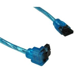SATA III Premium Round Cable Straight to Right Angle - Many Sizes/Colors (18", Black)