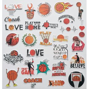 Cool Basketball Stickers Funny Basketball Decals Player Basket Court Stickers for Laptop PC Water Bottle