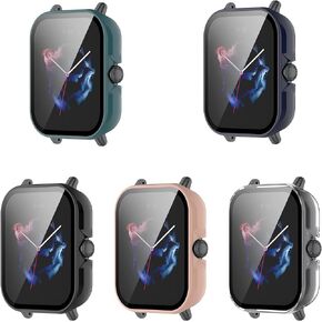 Chofit Case Compatible with Amazfit GTS 3/GTS 2/GTS 2e Protective Case All-Around TPU Anti-Scratch Case Bumper Cover for Amazfit GTS 3/GTS 2/GTS 2e Smartwatch Accessories (5Pack)
