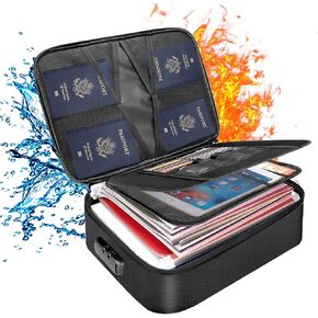 DocSafe 5200°F Document Organizer with Lock,Upgraded Heat Insulated Fireproof＆Waterproof Box 8 Layers File Organizer,Portable Home Travel Safe Storage for Important Documents, Files and More in Kuwait