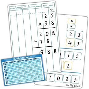 2 Pcs Dry Erase Number Line Board, Double Sided Number Line for Students, Homeschool, Teacher Supplies, Classroom, Math Game for Math Center，High Quality Durable 12 x 4 Inch 0-10, 0-20