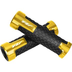 Mocar 7/8" 22mm Motorcycle Handlebar Grips with Grip Ends for Yamaha YZF R1 R3 R6 R15 R25 R125 600R